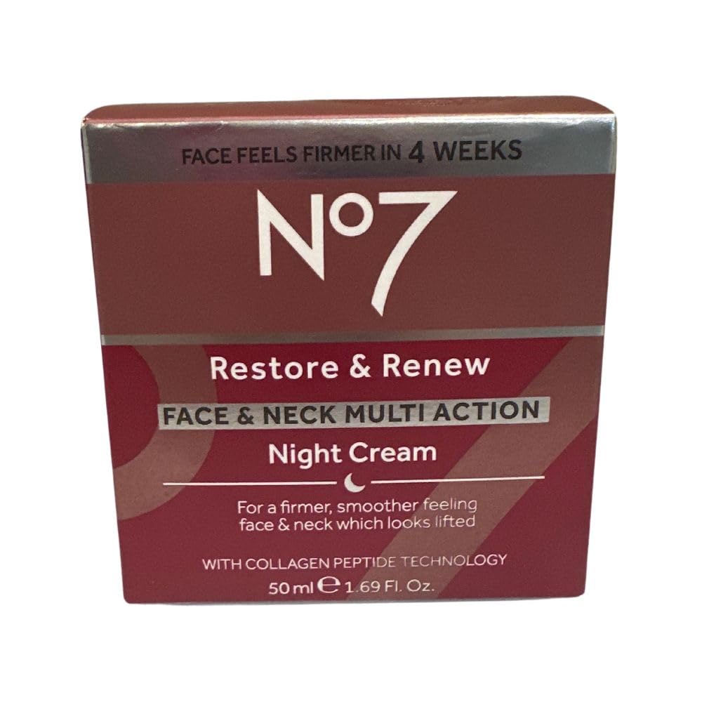 Boots No7 Restore and Renew Night Cream - 1.6 oz | Deeply Hydrating Anti-Aging Night Moisturizer
