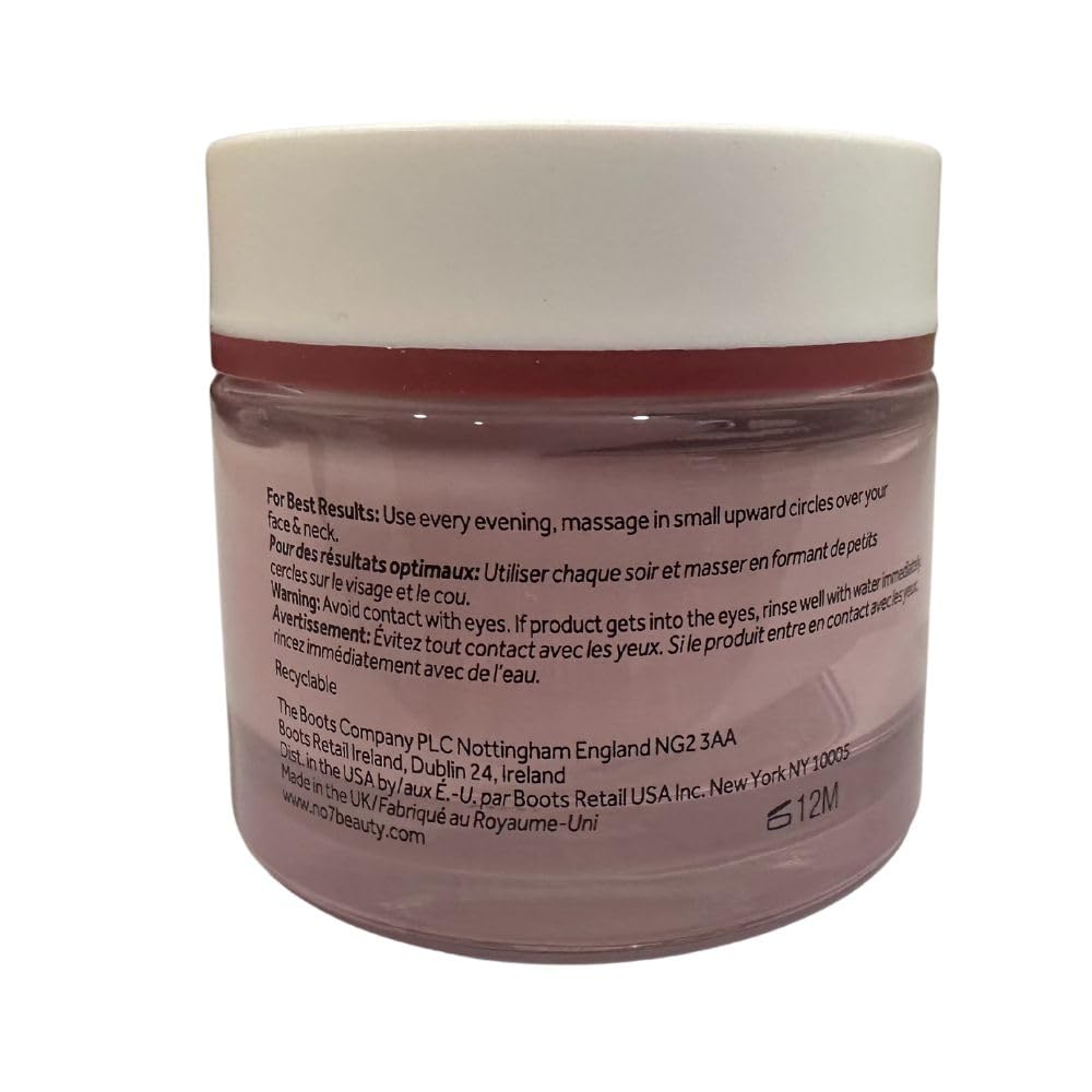 Boots No7 Restore and Renew Night Cream - 1.6 oz | Deeply Hydrating Anti-Aging Night Moisturizer