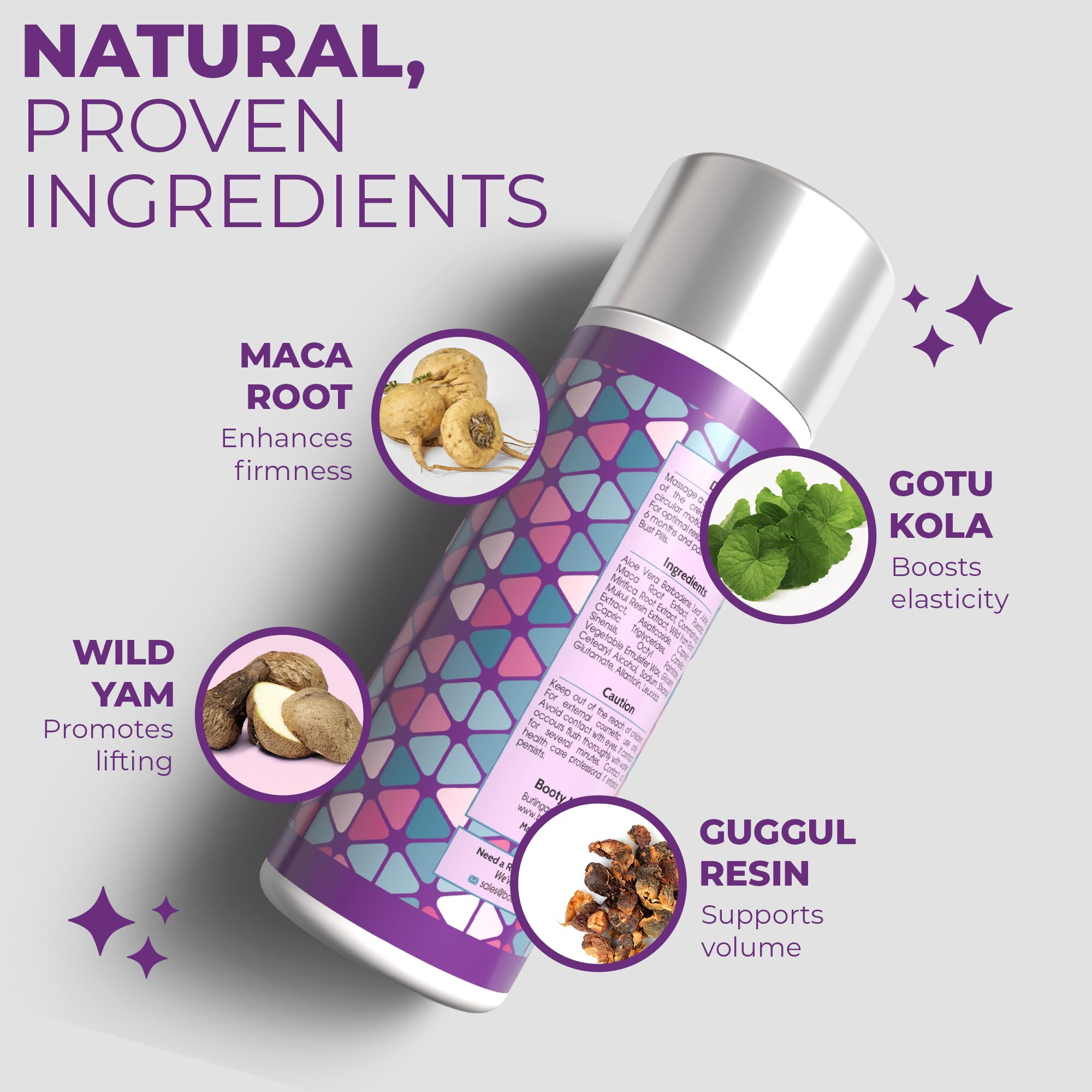 Booty Magic Busty Boost Breast Enhancement Cream – Natural Firming & Lifting (2 Month Supply)
