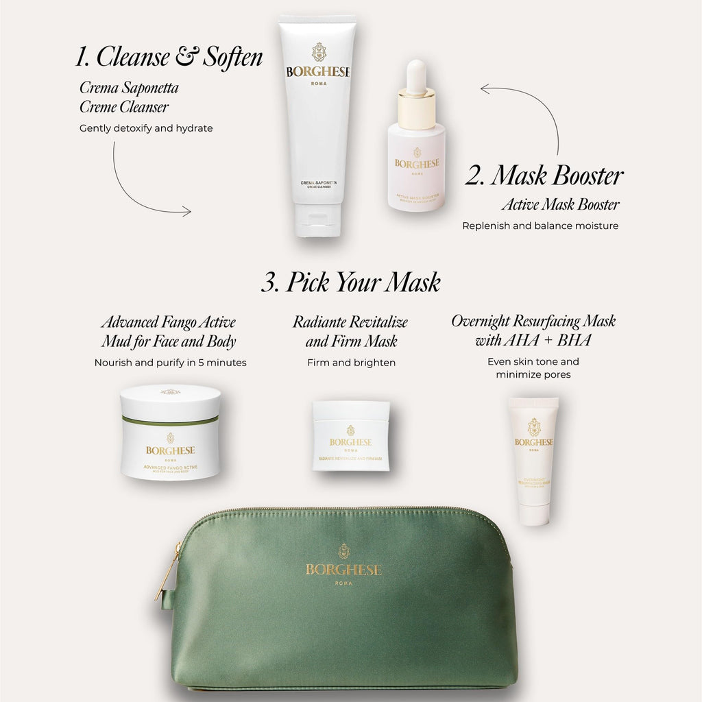 Borghese Skin Renewal Discovery Set – Cleanser, Booster Serum & Masks