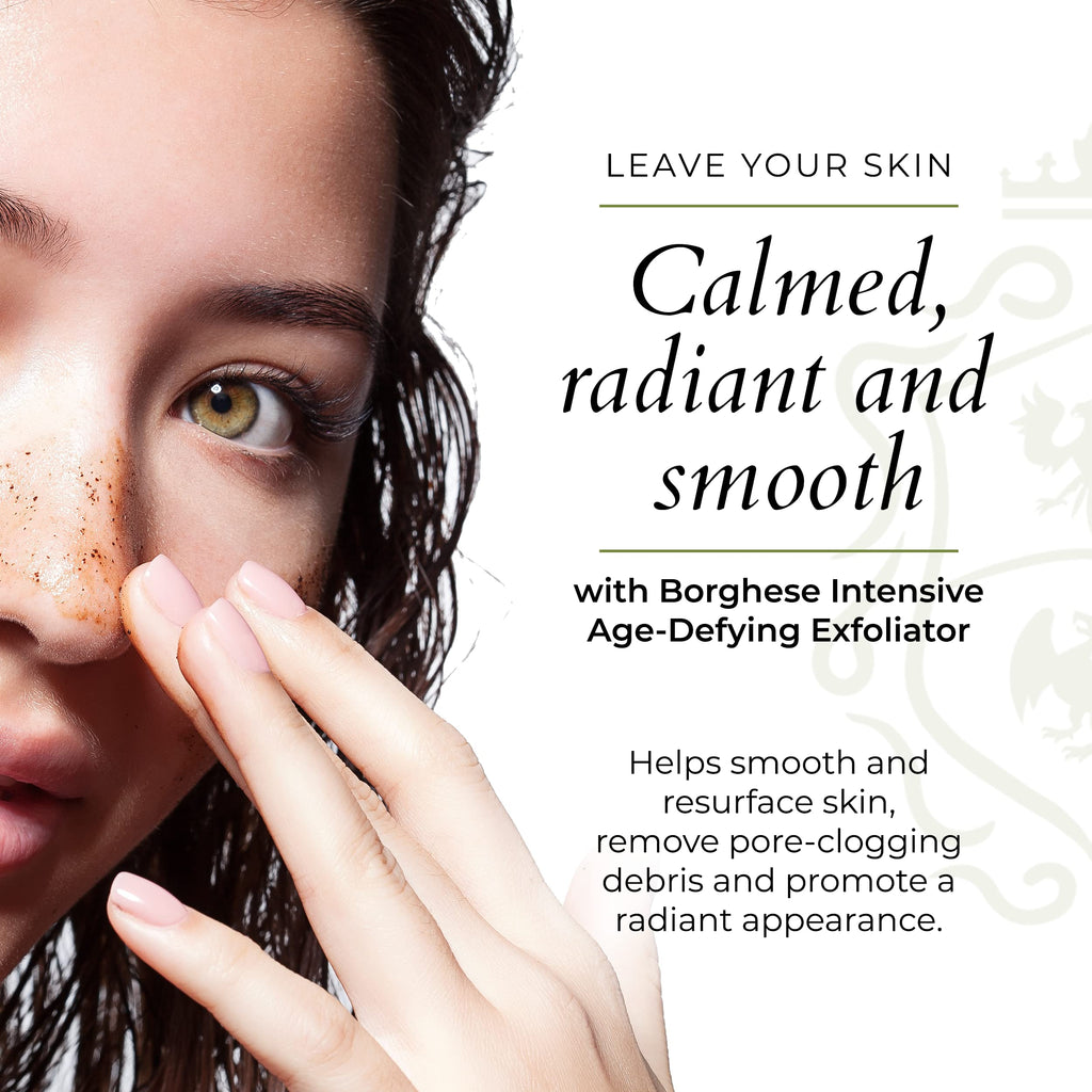 Borghese Intensive Age Defying Exfoliator – Weekly Foaming Facial Scrub with Peptides & Hyaluronic Acid
