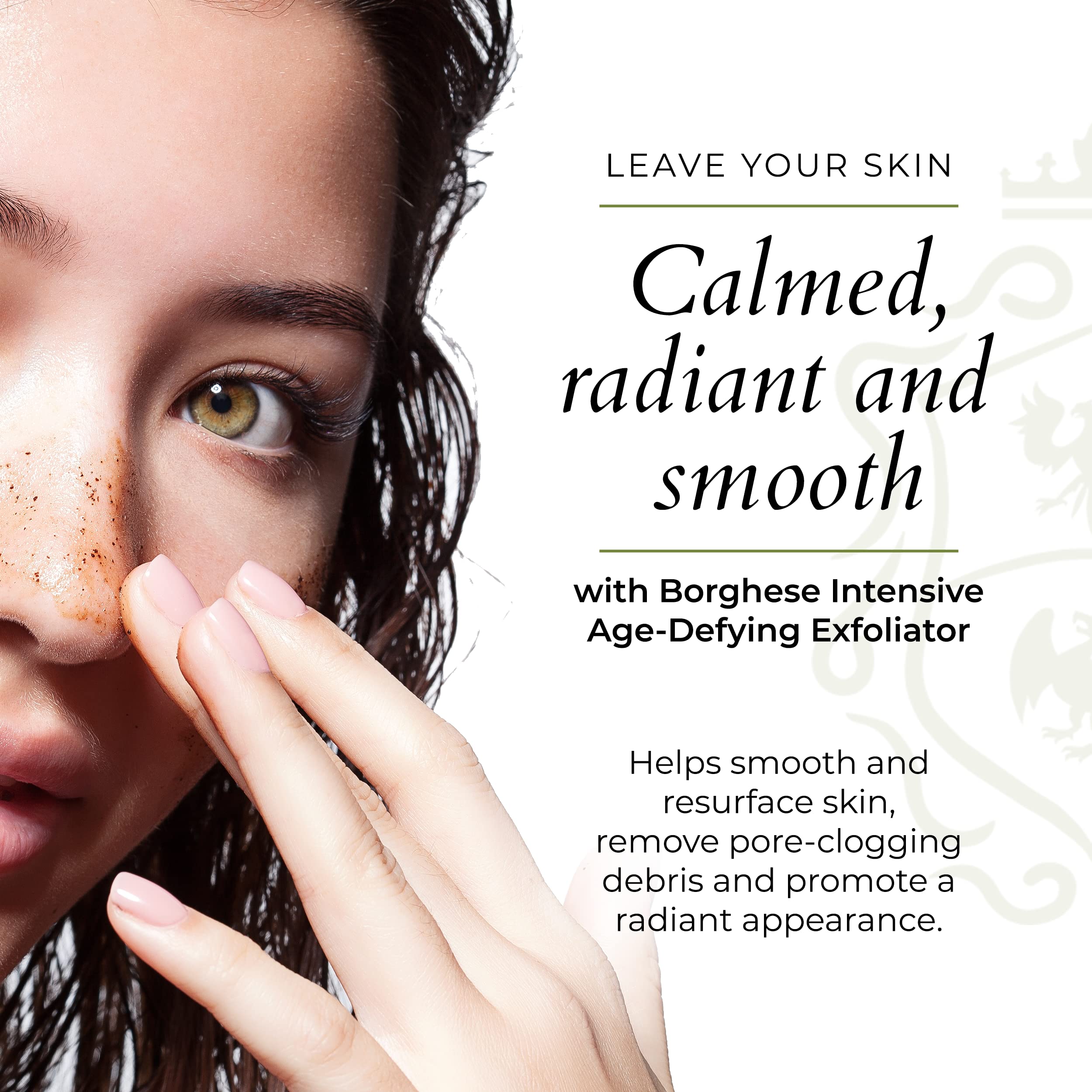 Borghese Intensive Age Defying Exfoliator – Weekly Foaming Facial Scrub with Peptides & Hyaluronic Acid