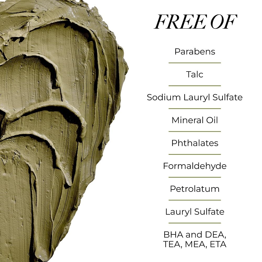Borghese Advanced Fango Active Mud Mask for Face & Body – Detoxifying Bentonite Clay + Hyaluronic Acid, 2.7 oz Tube, For Normal to Oily Skin