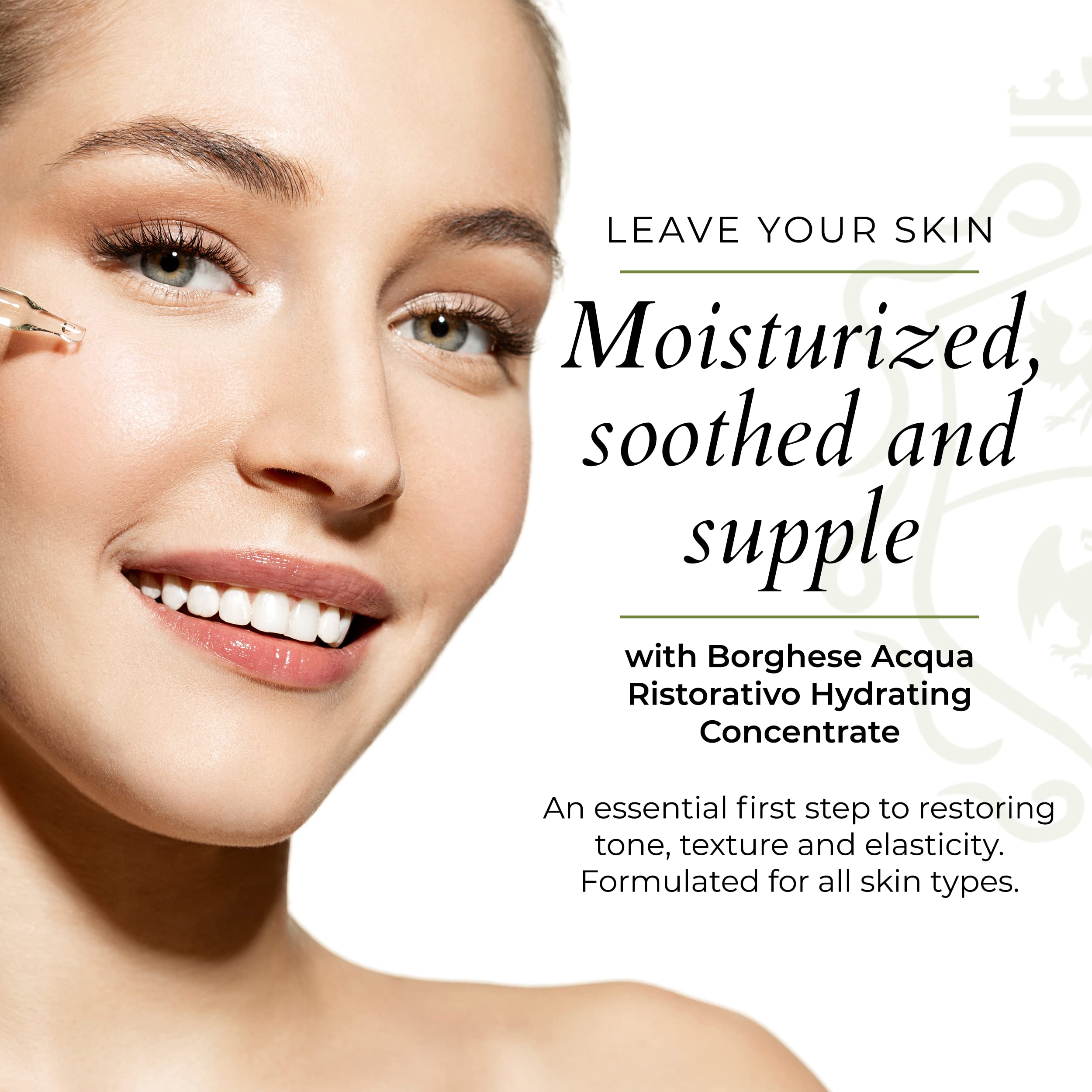 Borghese Acqua Ristorativo Hydrating Concentrate – Smoothing Serum with Hyaluronic Acid & Murumuru Butter