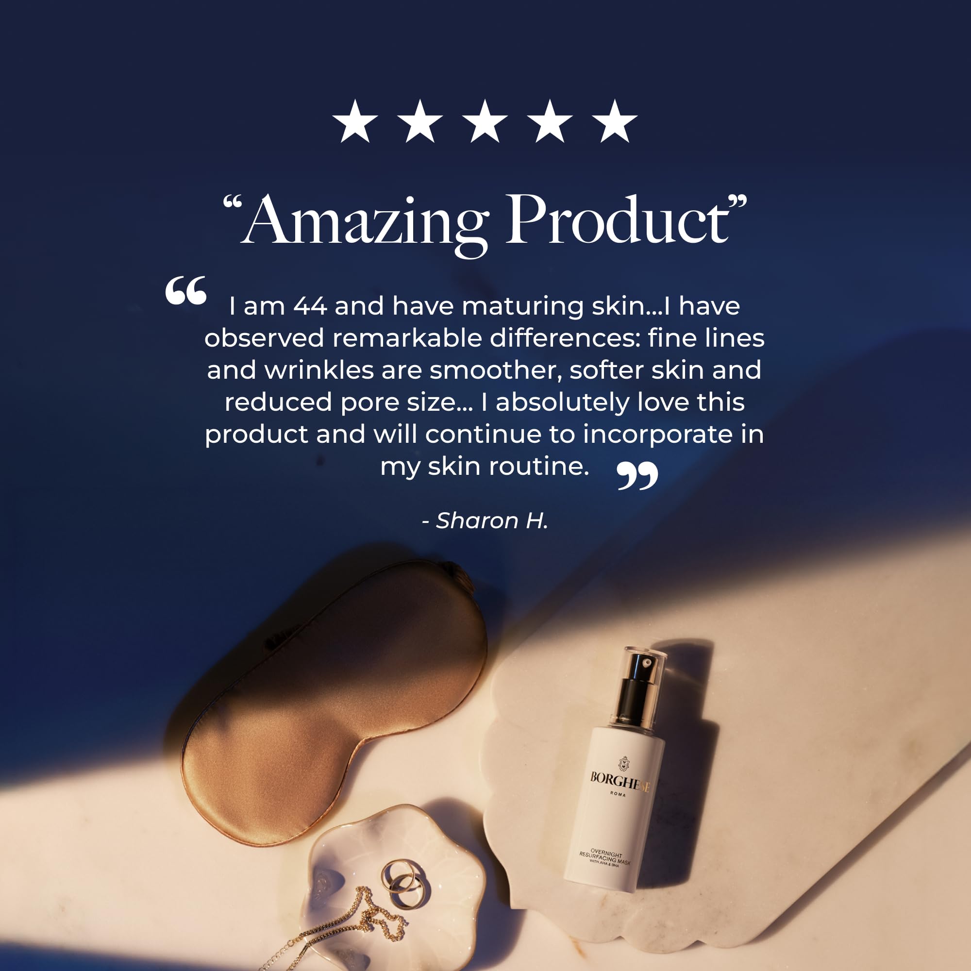Borghese Overnight Resurfacing Mask with AHA & BHA – Exfoliating Night Mask