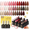 Born Pretty 23Pcs Gel Nail Polish Set – Fall/Winter Shades with Base & Top Coat