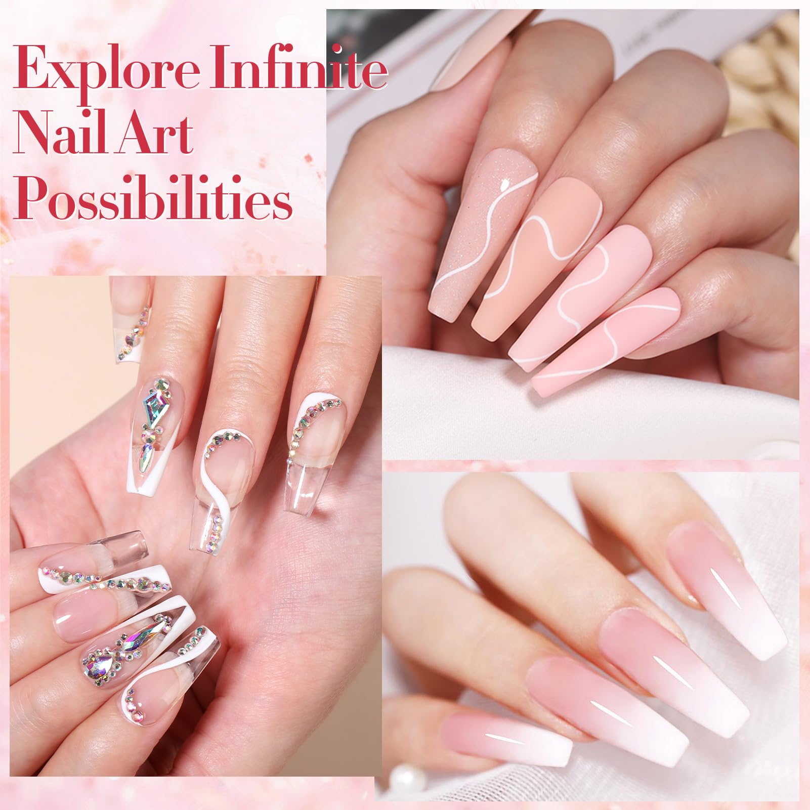 Born Pretty Acrylic Nail Kit with Drill – 92Pcs Starter Set for DIY Home Manicures