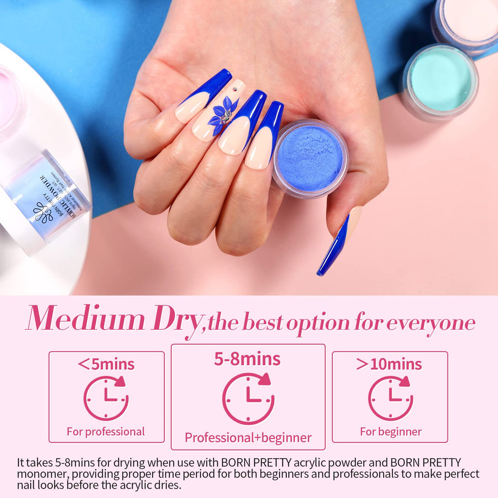 Born Pretty 24-Color Acrylic Powder Set – No Lamp Needed, All Seasons Nails