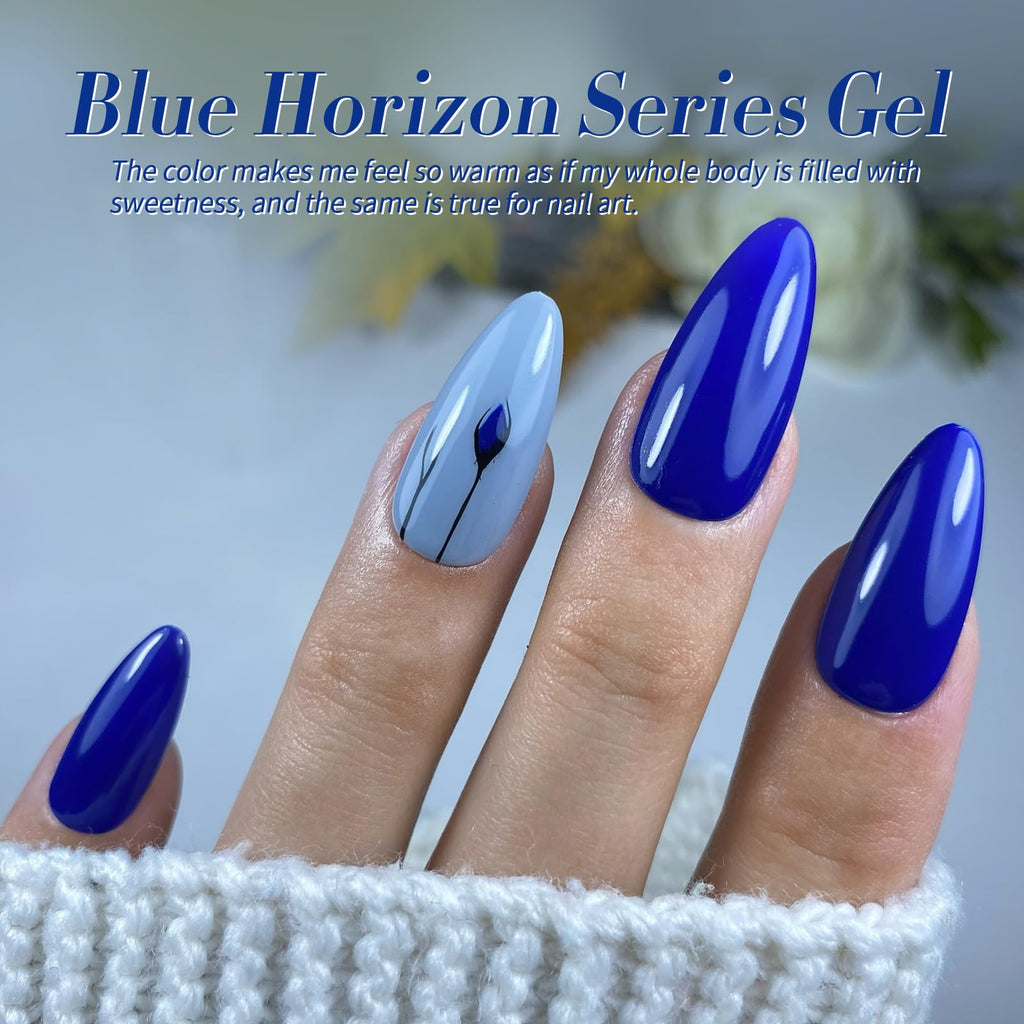 Born Pretty Blue Gel Nail Polish Set – 6 Colors for Nails