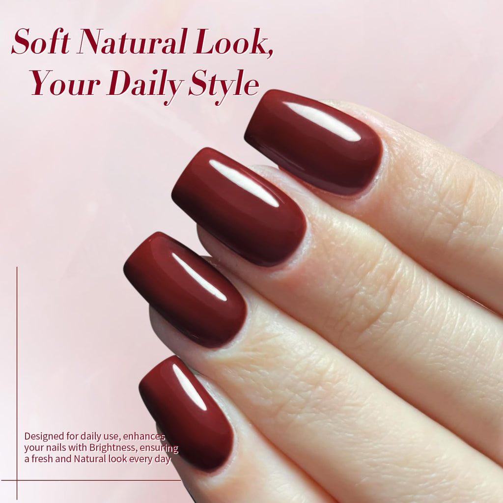 Born Pretty Fall Winter Gel Nail Polish 6-Piece Collection – Pumpkin, Caramel, Orange, Brown & Red Shimmer
