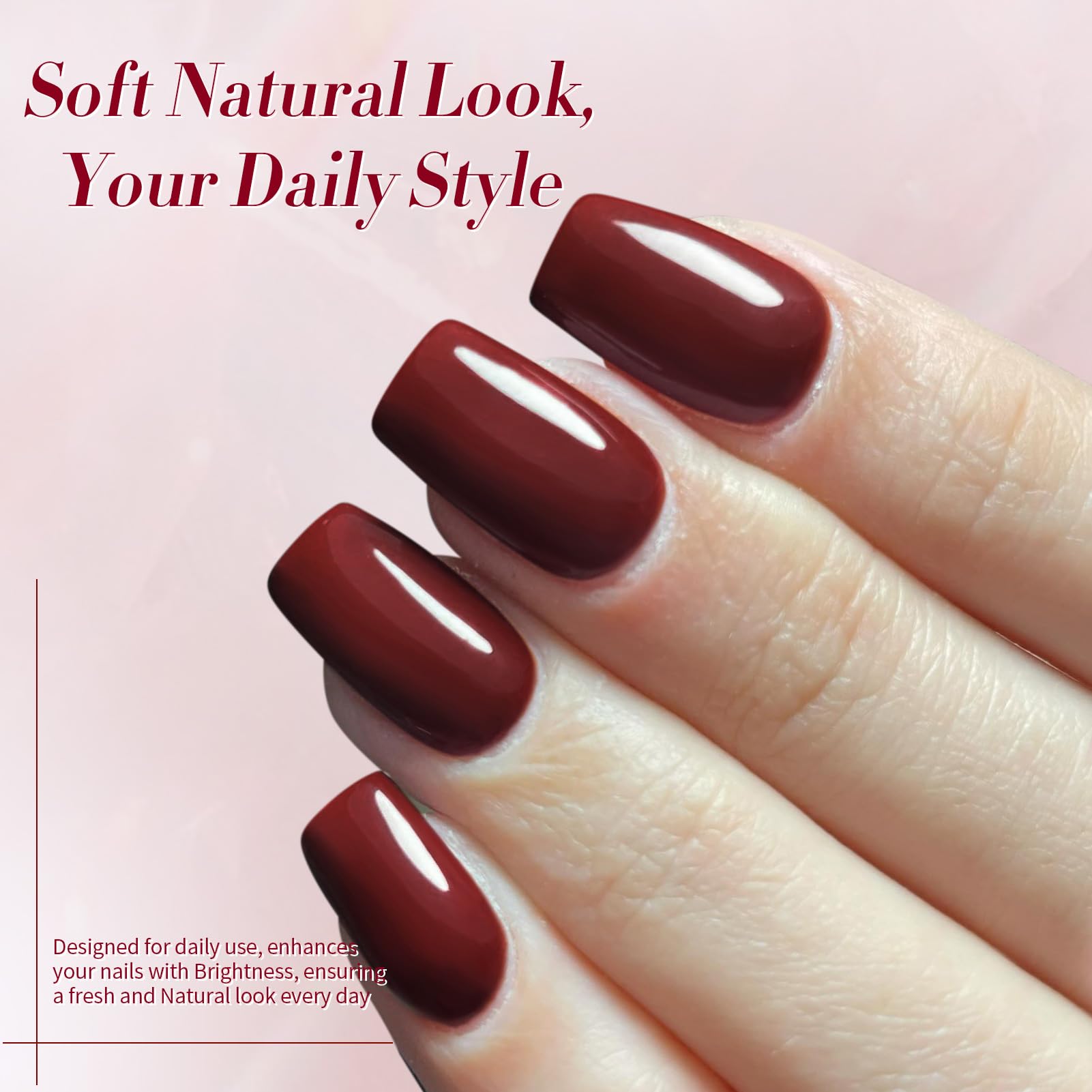 Born Pretty Fall Winter Gel Nail Polish 6-Piece Collection – Pumpkin, Caramel, Orange, Brown & Red Shimmer
