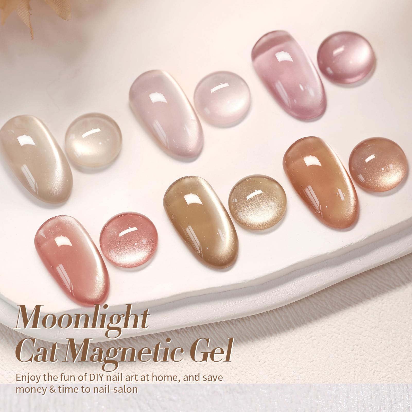 Born Pretty Cat Magnetic Eye Gel Nail Polish Kit – 6x7ml Shimmer Magnetic Polishes