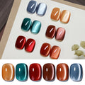 Born Pretty Cat Magnetic Eye Gel Nail Polish Kit (6Pcs) – Jelly Glass Crystal Magnetic Nail Polish
