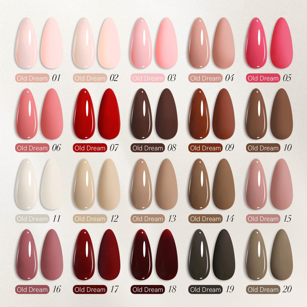 Born Pretty 23Pcs Gel Nail Polish Set – Fall/Winter Shades with Base & Top Coat