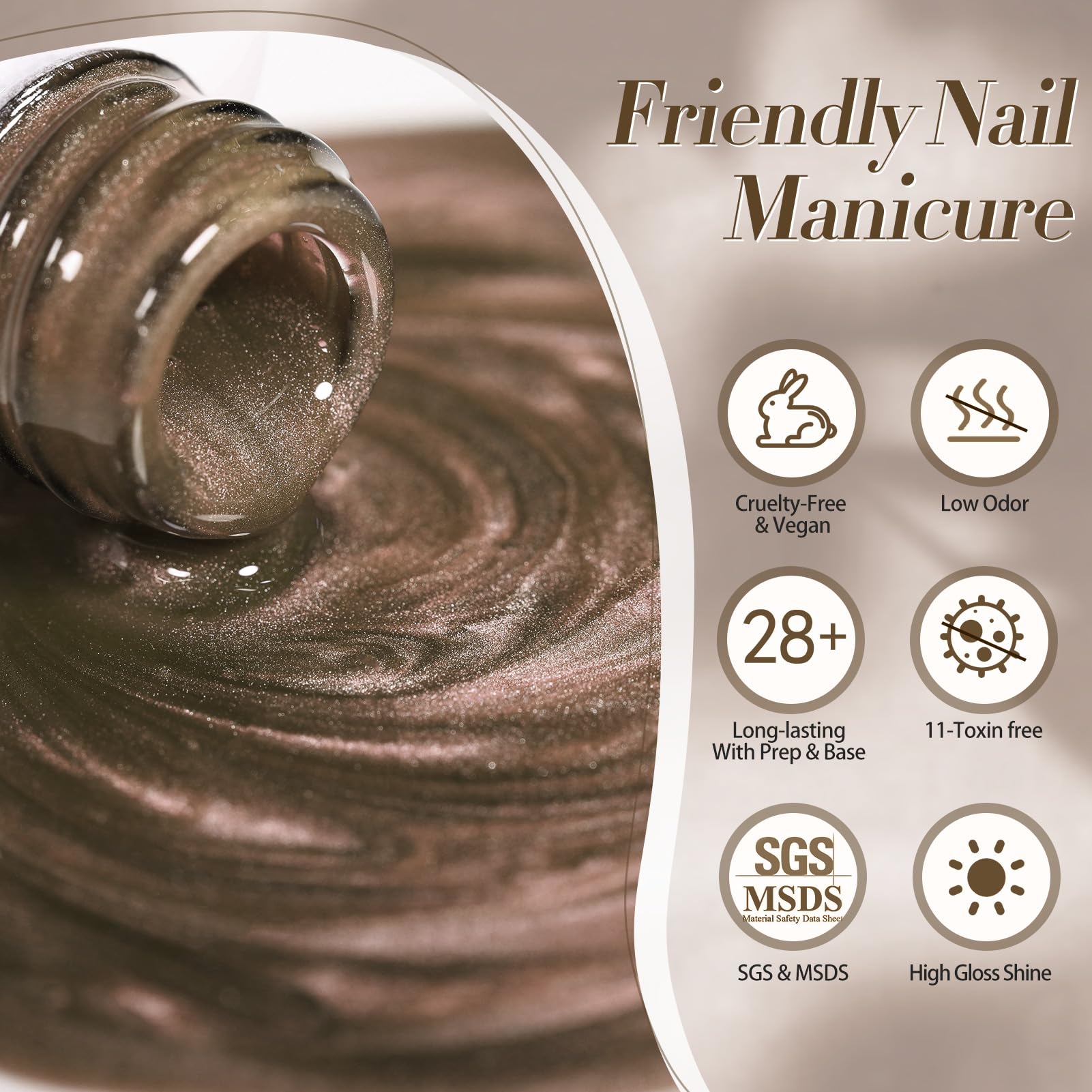 Born Pretty Cat Magnetic Eye Gel Nail Polish Kit – 6 Jelly Glass Polishes
