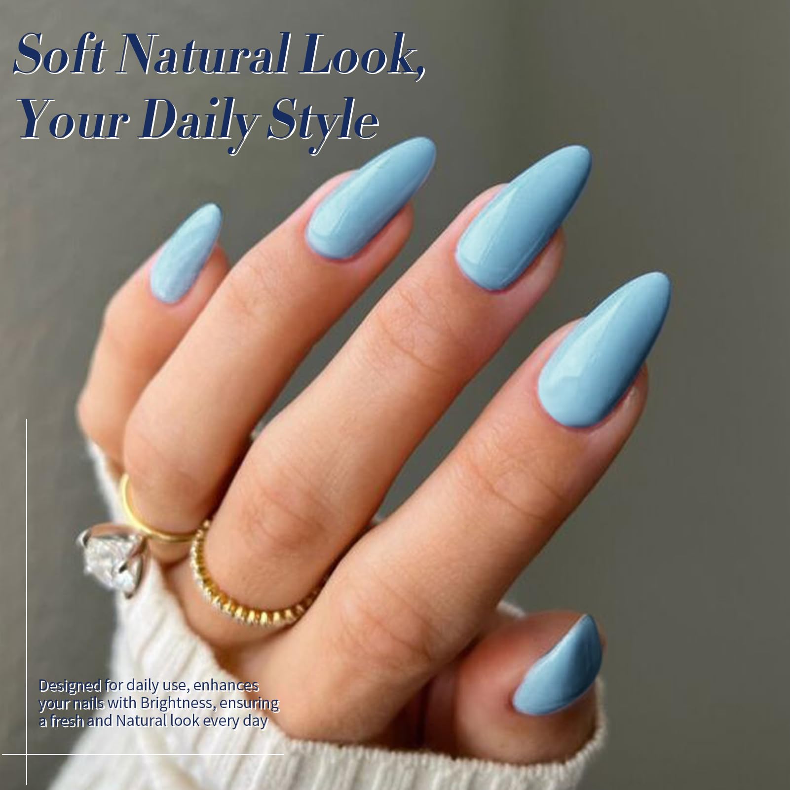 Born Pretty Blue Gel Nail Polish Kit – 6 Gradient Blues with Glitter & Long-Lasting Color