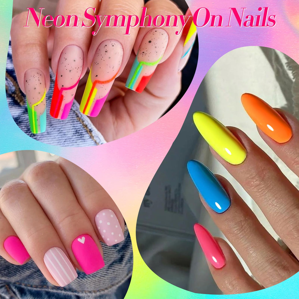 Born Pretty Neon Nail Polish Set - 15 Quick-Dry Neon Colors for DIY Nails