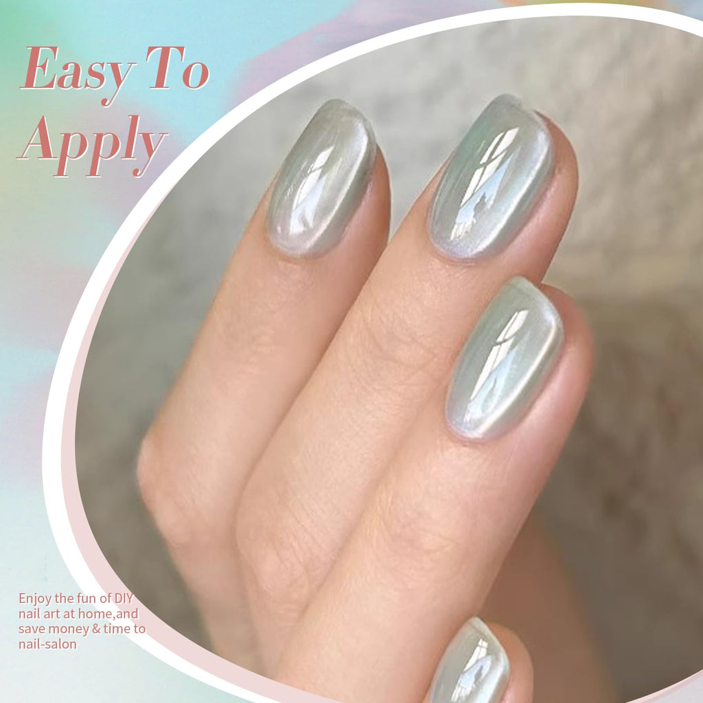 Born Pretty Magnetic Gel Nail Polish Kit – 6pc Water Light Jelly Cat Eye Set