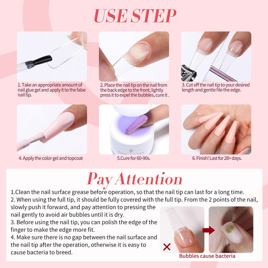 Born Pretty Jelly Gel Nail Polish Kit – 28Pcs with 48W UV Lamp, 12 Colors + Base/Top Coat