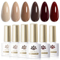 Born Pretty Nude Gel Nail Polish Kit — 6 Colors for Autumn & Winter