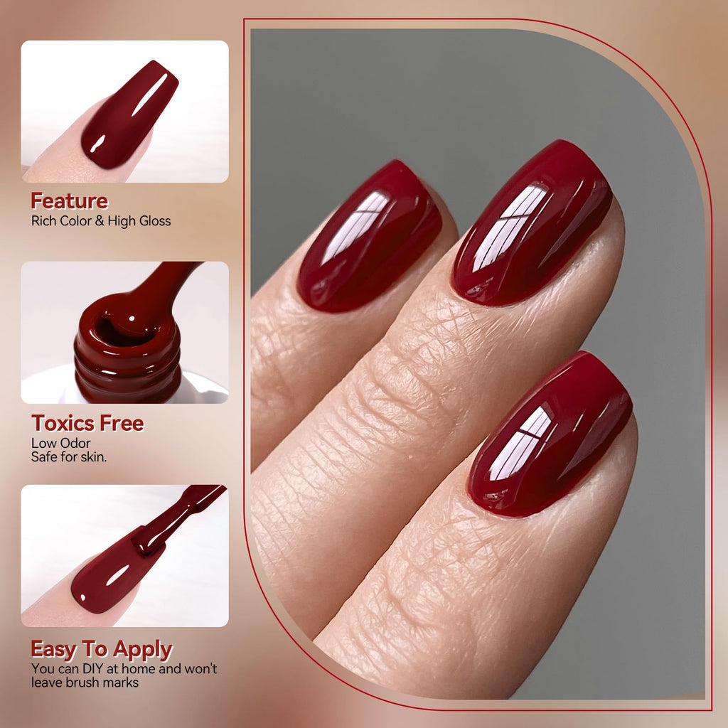 Born Pretty Nude Gel Nail Polish Kit — 6 Colors for Autumn & Winter