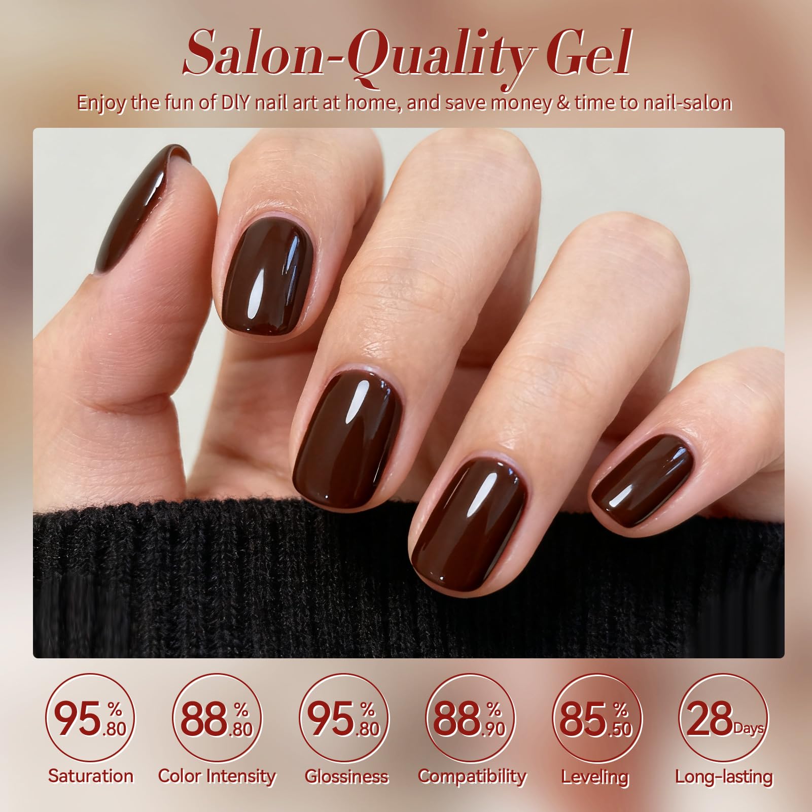 Born Pretty Nude Gel Nail Polish Kit — 6 Colors for Autumn & Winter