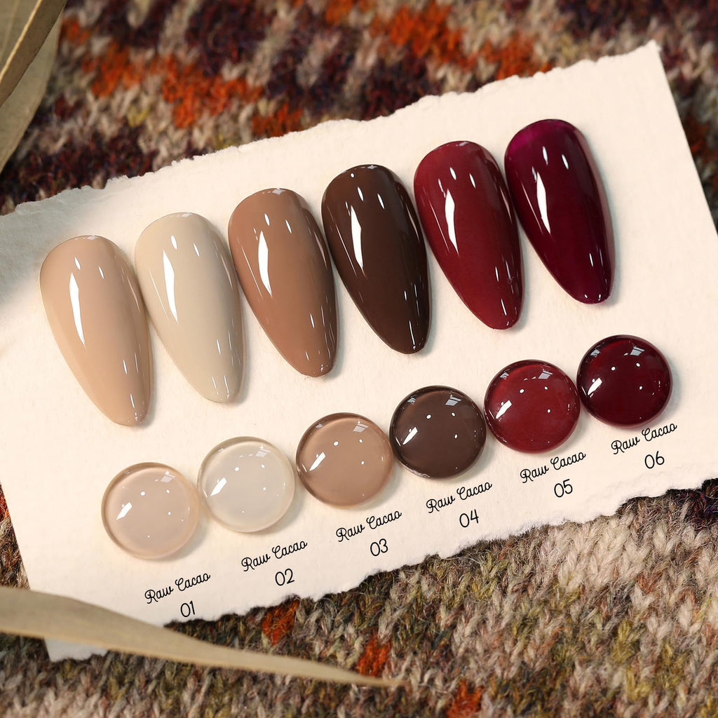 Born Pretty Nude Gel Nail Polish Kit — 6 Colors for Autumn & Winter
