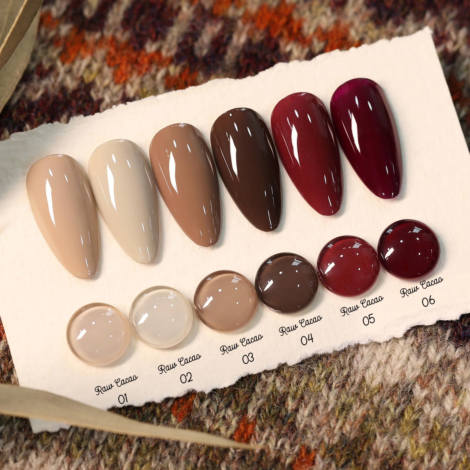 Born Pretty Nude Gel Nail Polish Kit — 6 Colors for Autumn & Winter
