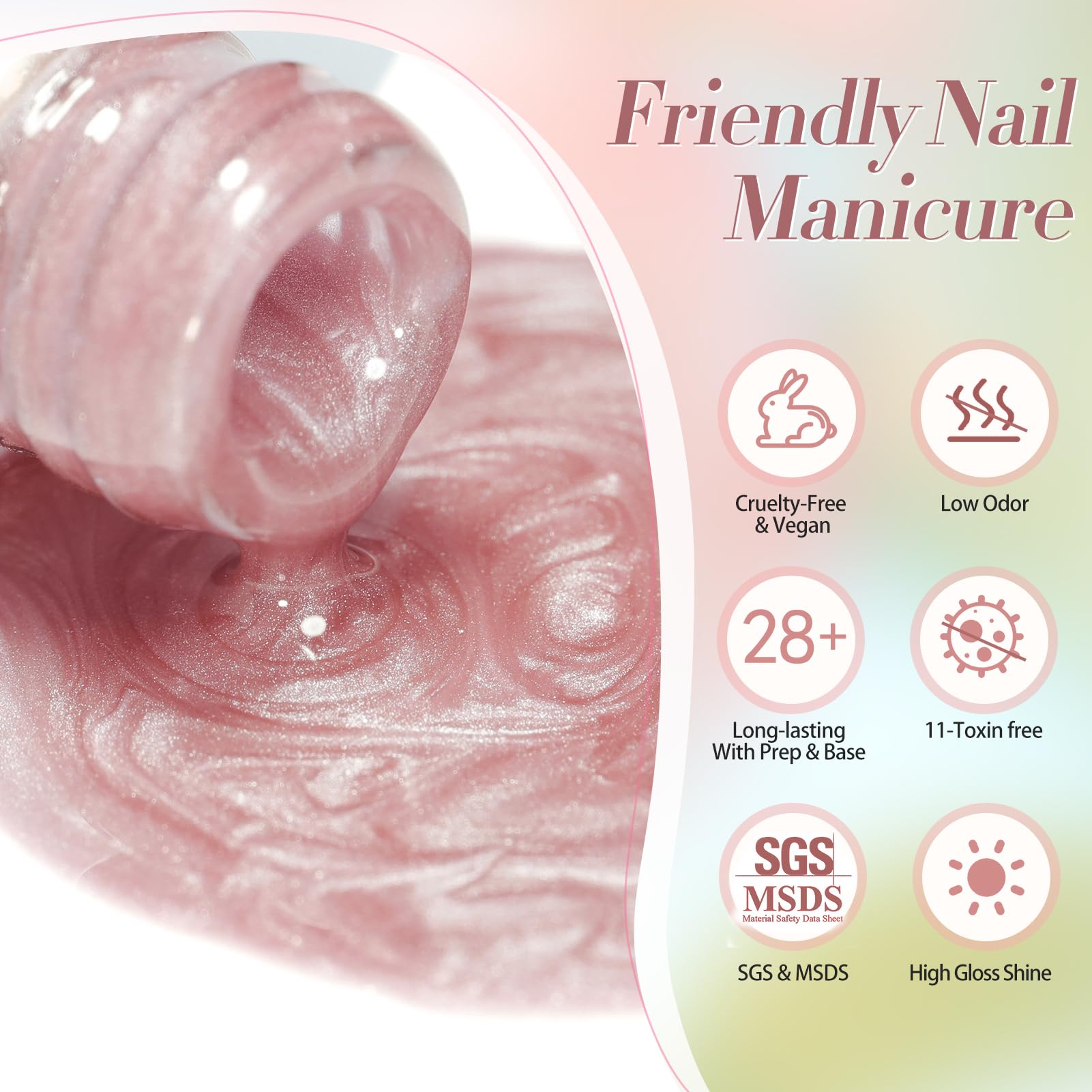 Born Pretty Pastel Magnetic Gel Nail Polish Kit – Water Light Cat Eye, Jelly Glass Crystal Glitter (6PCS)