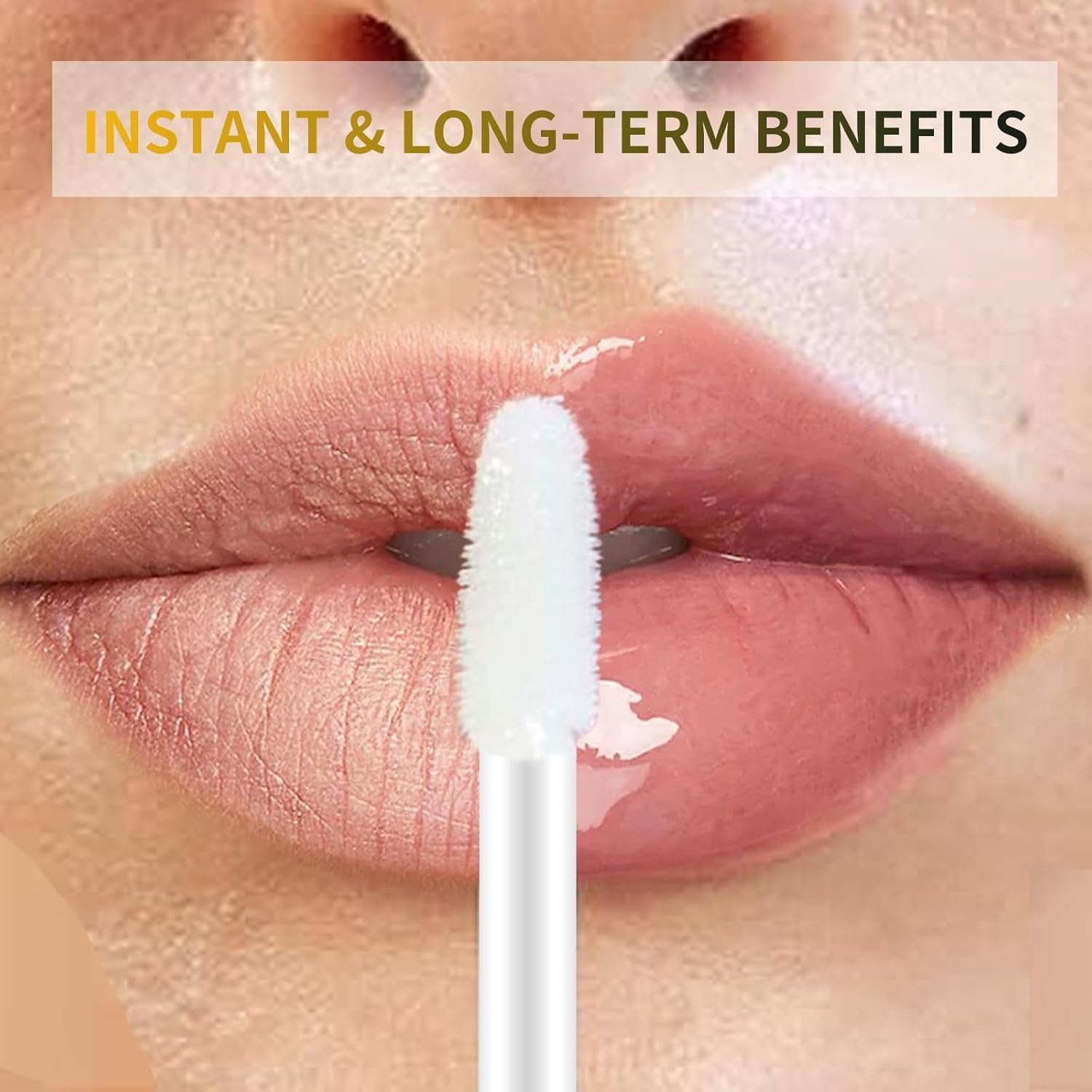 Borovetty Lip Plumper Gloss — Clear, Hydrating Plump for Fuller Lips
