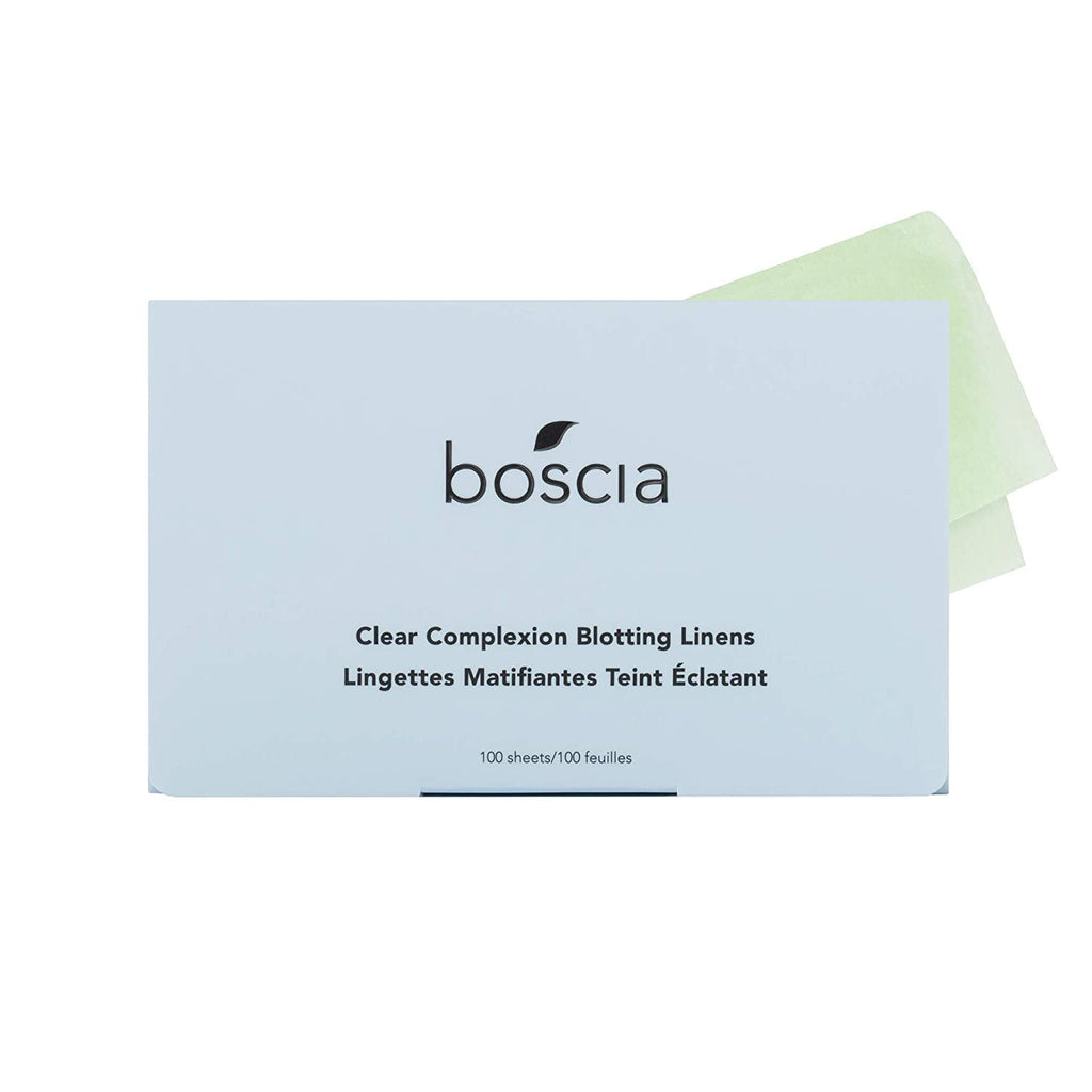 Boscia Clear Complexion Blotting Linens – Vegan Oil-Absorbing Sheets for Oily/Combo Skin | Travel Size 100 Sheets