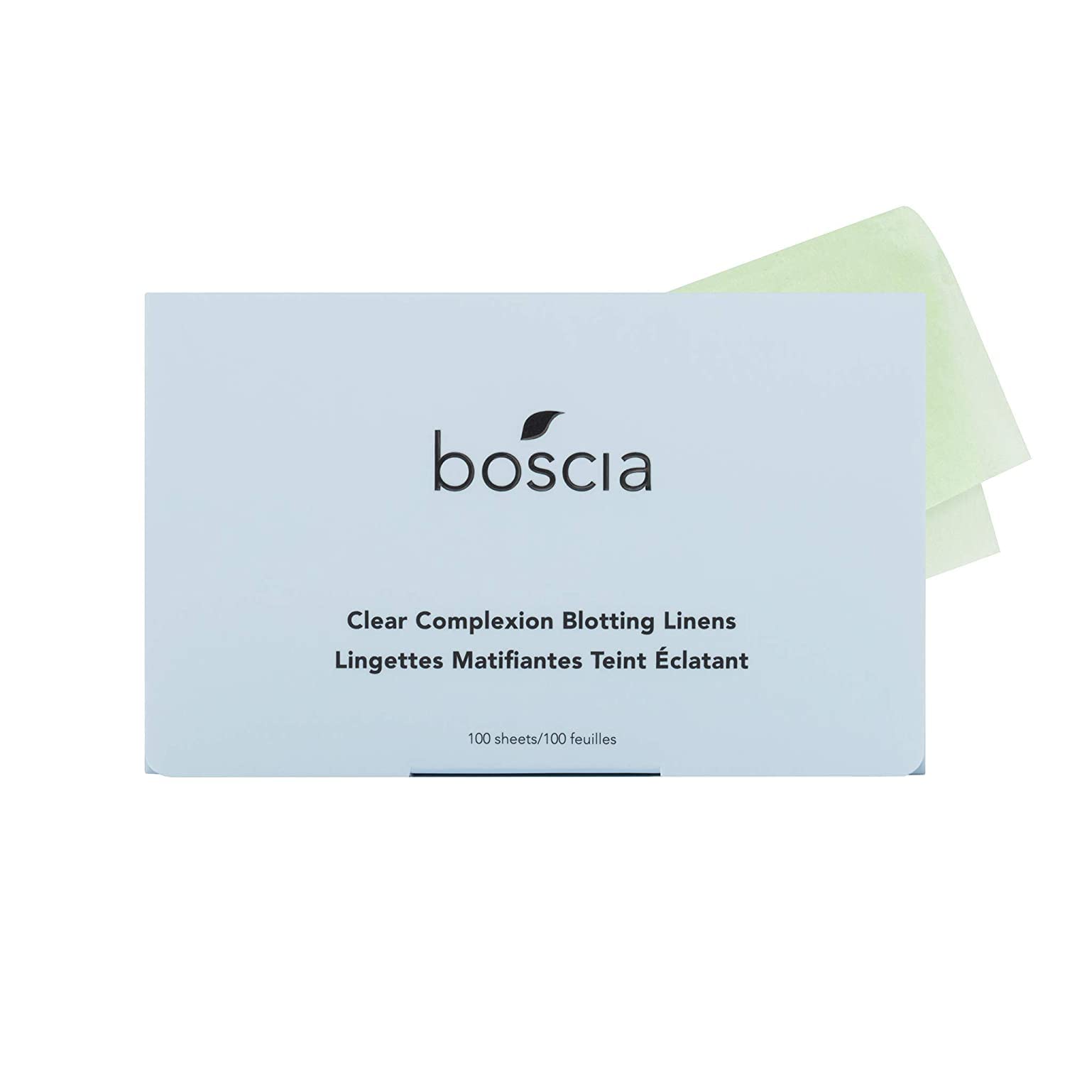 Boscia Clear Complexion Blotting Linens – Vegan Oil-Absorbing Sheets for Oily/Combo Skin | Travel Size 100 Sheets