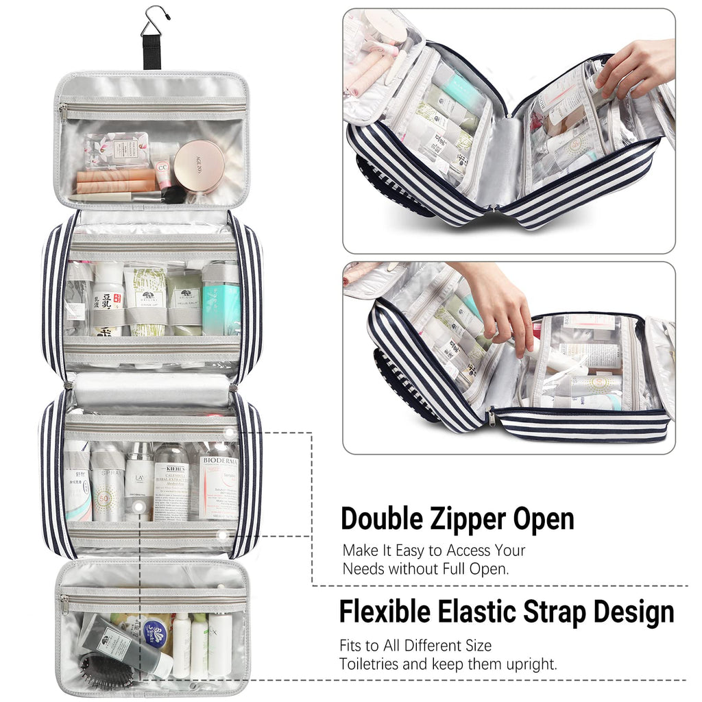 Bosidu Travel Toiletry Organizer – Large Capacity Hanging Bag for Women
