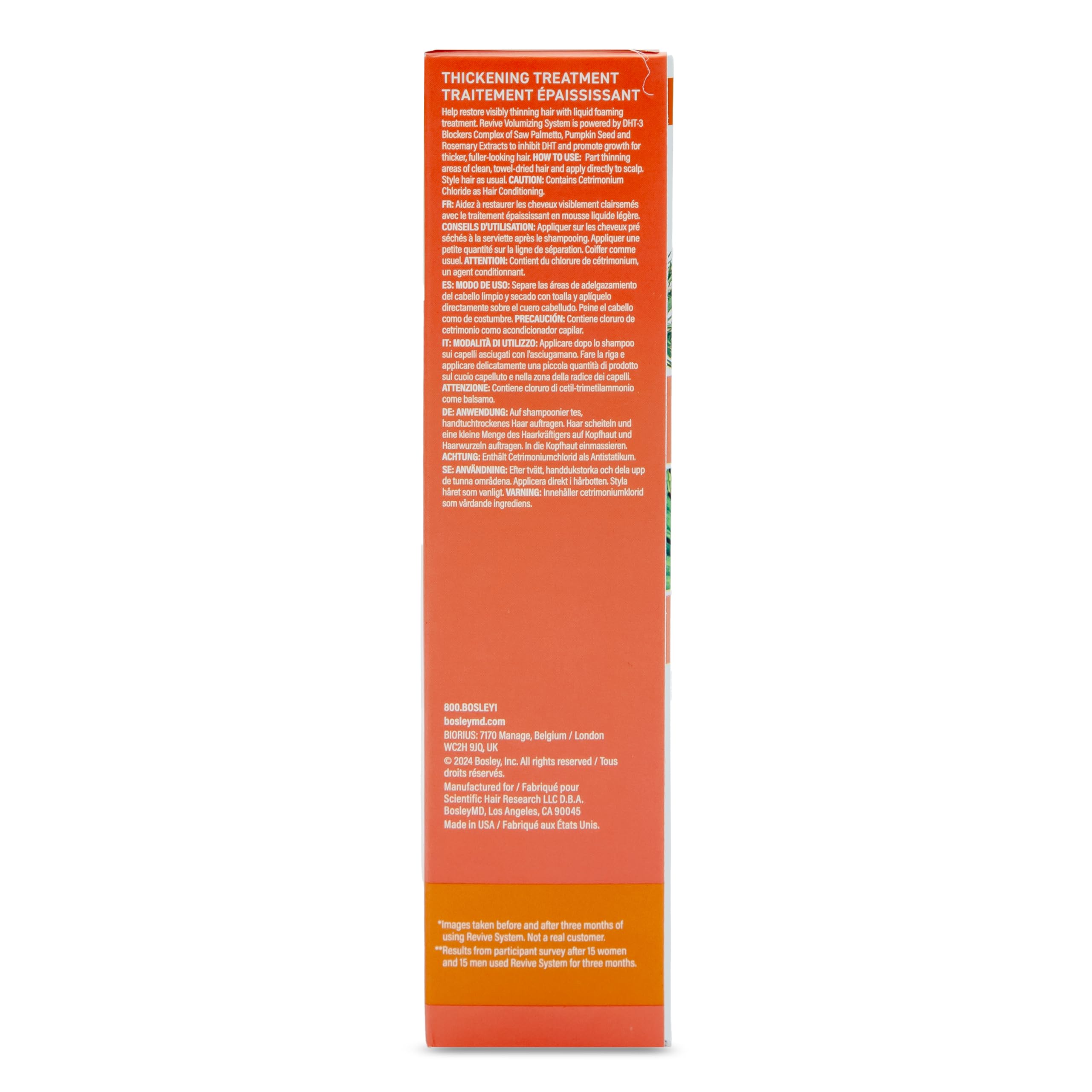 BosleyMD BosRevive 30-Day Color-Safe Hair Care Kit for Thinning Hair – Shampoo, Conditioner & Thickening Treatment