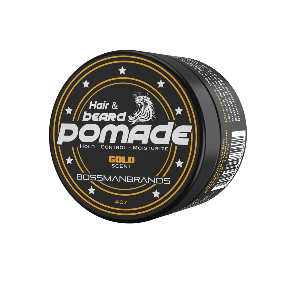 Bossman Hair & Beard Pomade – Gold Scent, Medium Hold, USA Made