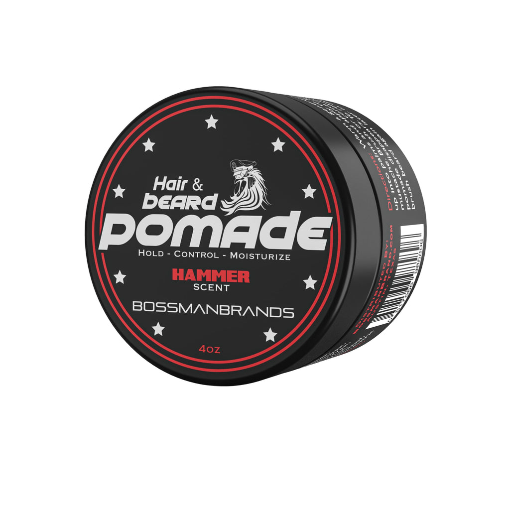 Bossman Hammer Hair & Beard Pomade – Medium Hold, Moisturizing, USA Made