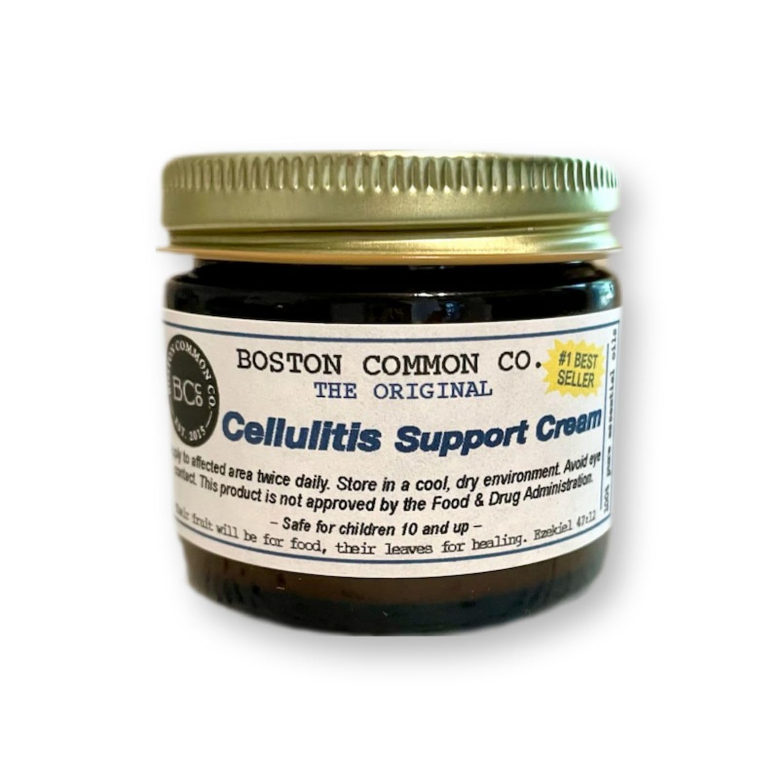 Boston Common Co Cellulitis Support Cream | All-Natural Topical Blend with Coconut Oil & Essential Oils