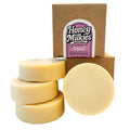 Boston Soap Co Goat Milk Soap with Tallow – Lavender Honey Milkies 4-Pack (3.3oz Bars) | Cold Process, Handmade in Boston