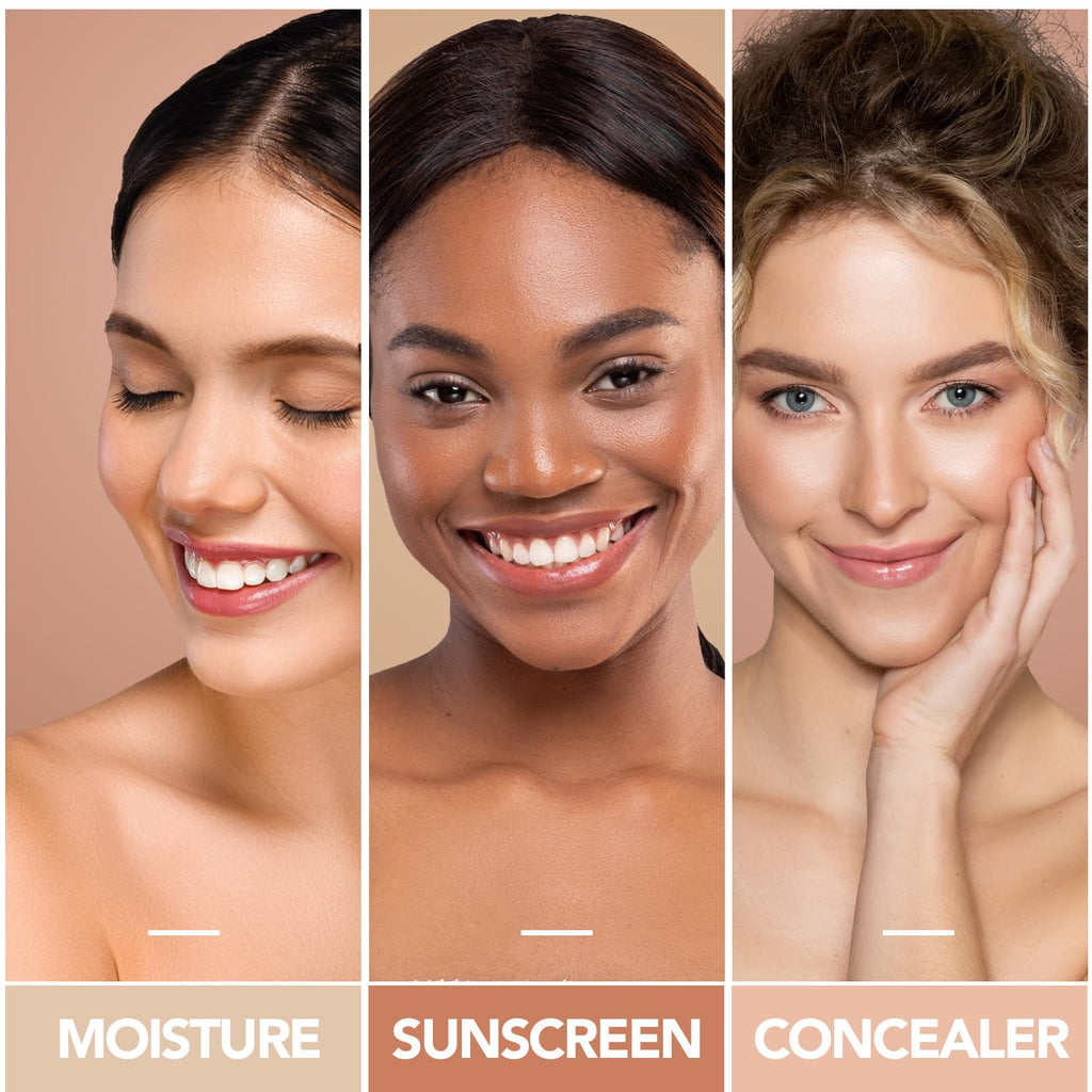 Botagus Foundation 4 in 1 Light Spectrum SPF50+ – 2 Pack Waterproof Longwear Foundation & Concealer