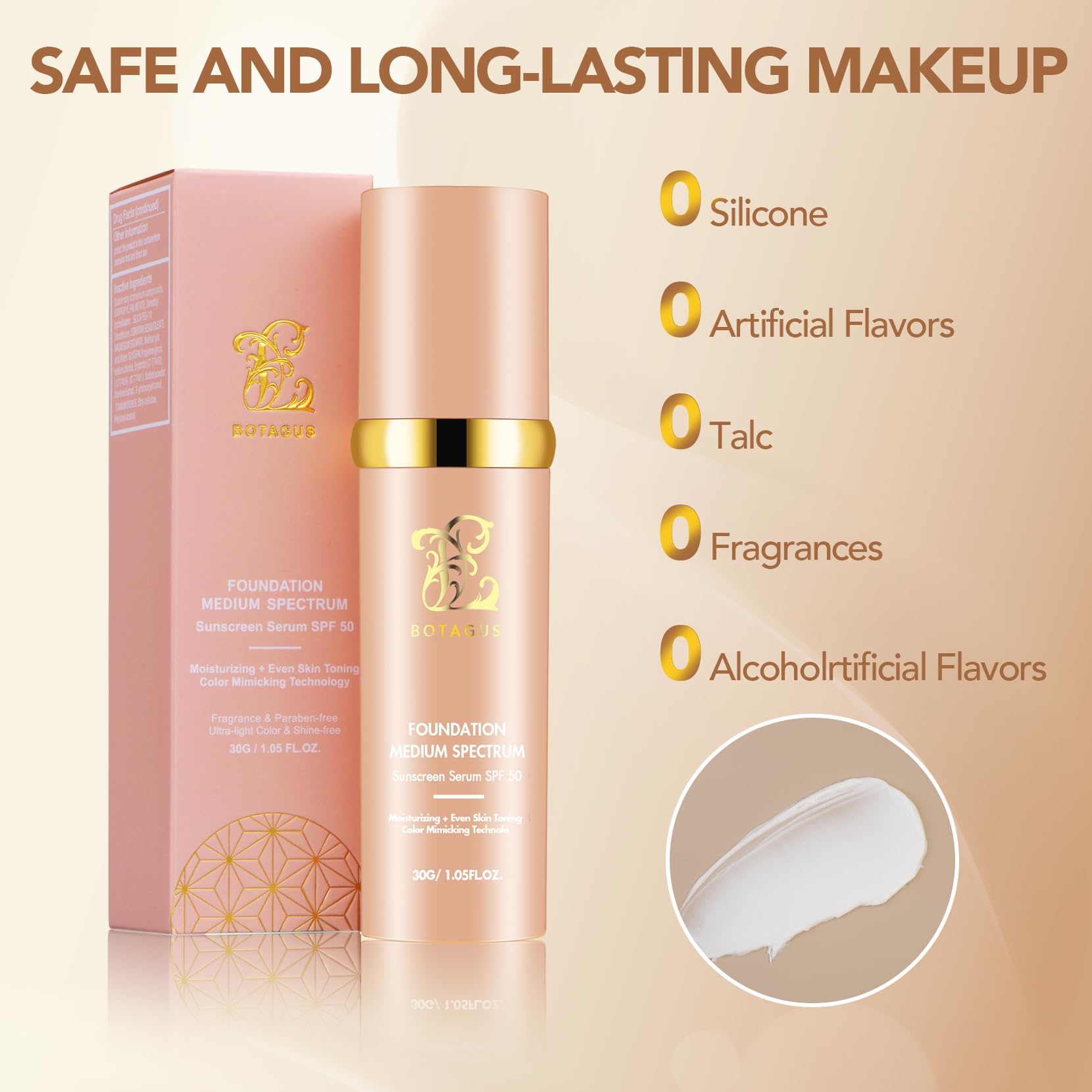 Botagus Match Cosmetics Foundation 4 in 1 - SPF50+ Longwear Foundation & Concealer