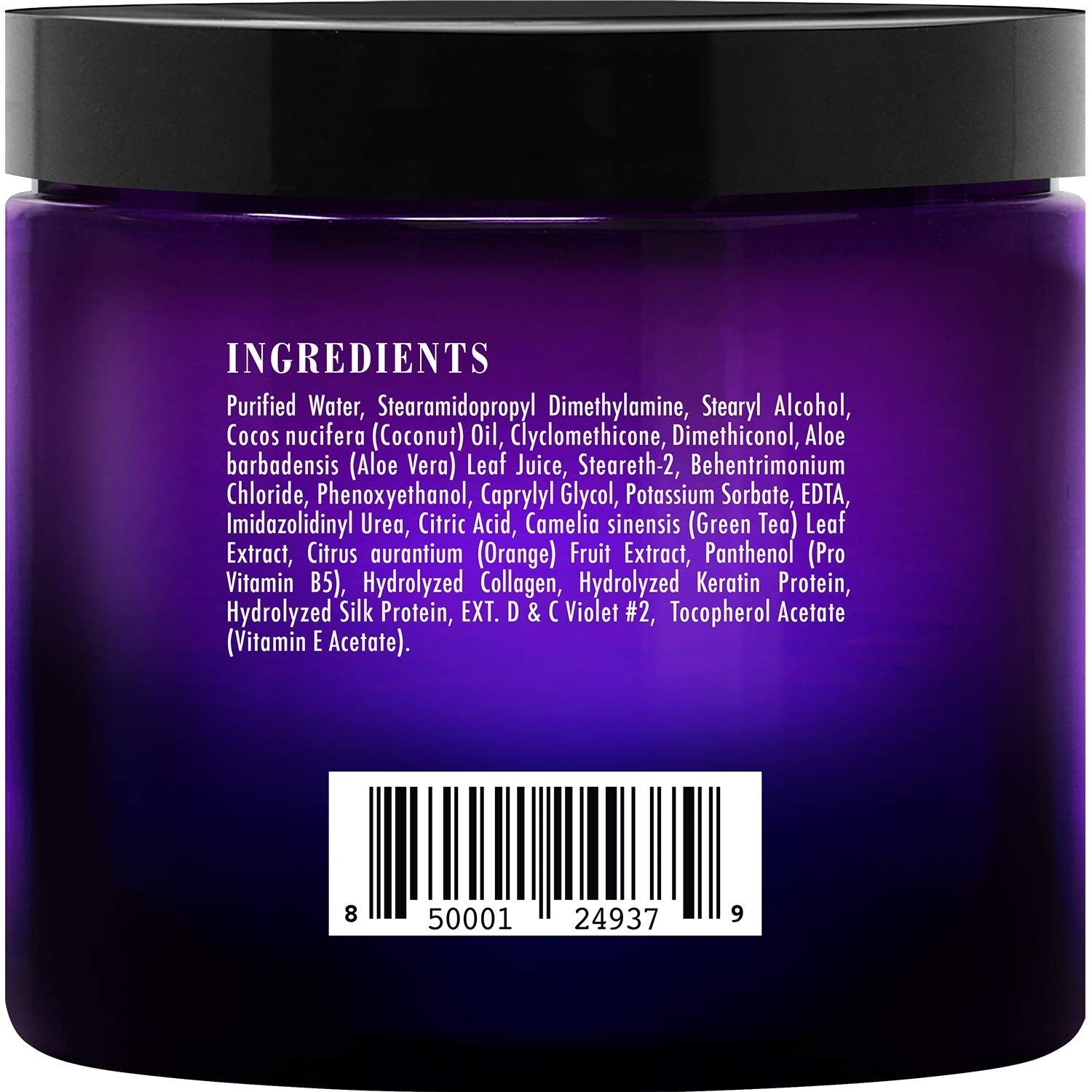 Botanic Hearth Purple Hair Mask | Brass-Neutralizing Care for Blonde, Silver & Gray Hair | 8 Oz
