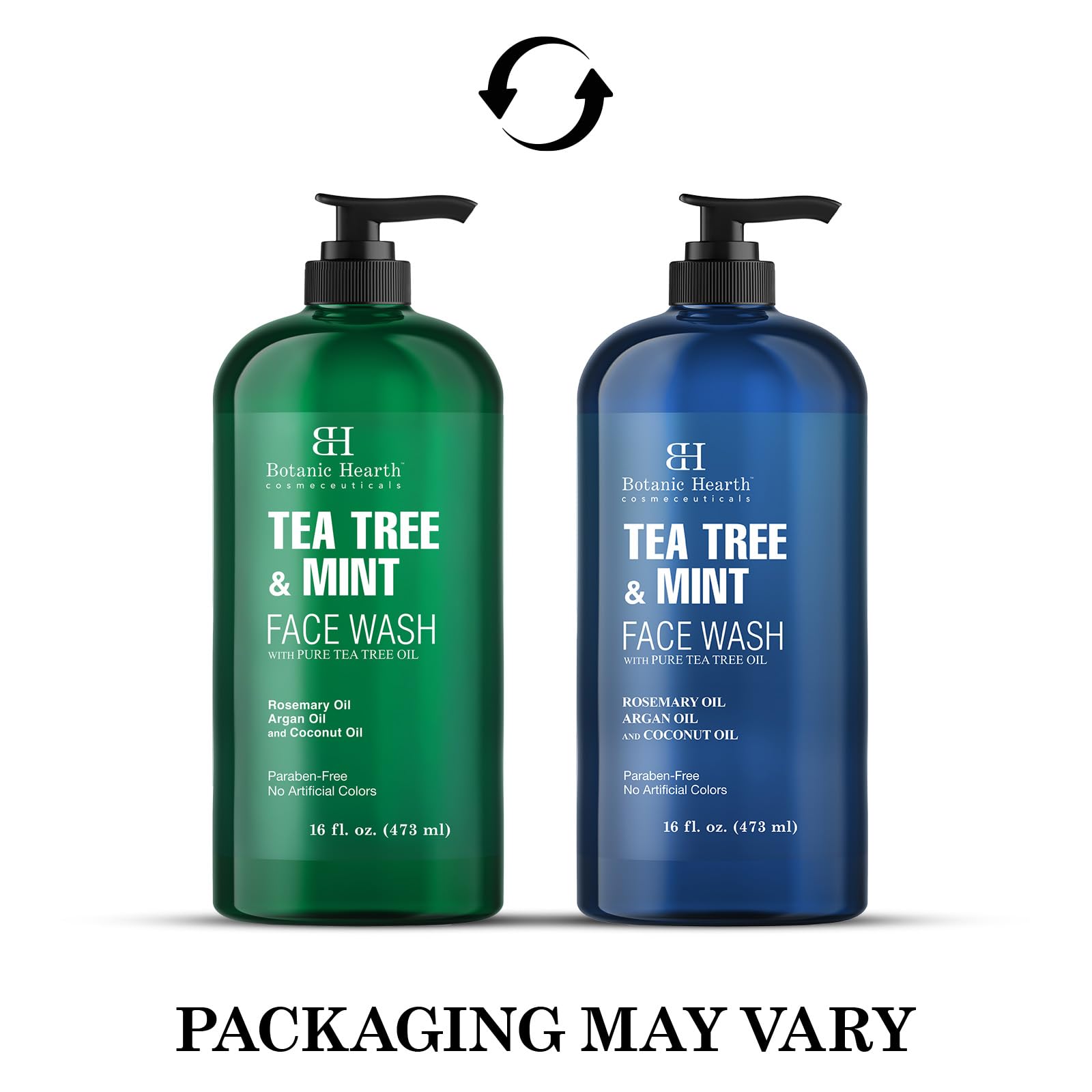 Botanic Hearth Tea Tree Face Wash with Mint – Hydrating Acne-Fighting Soap, 16 oz