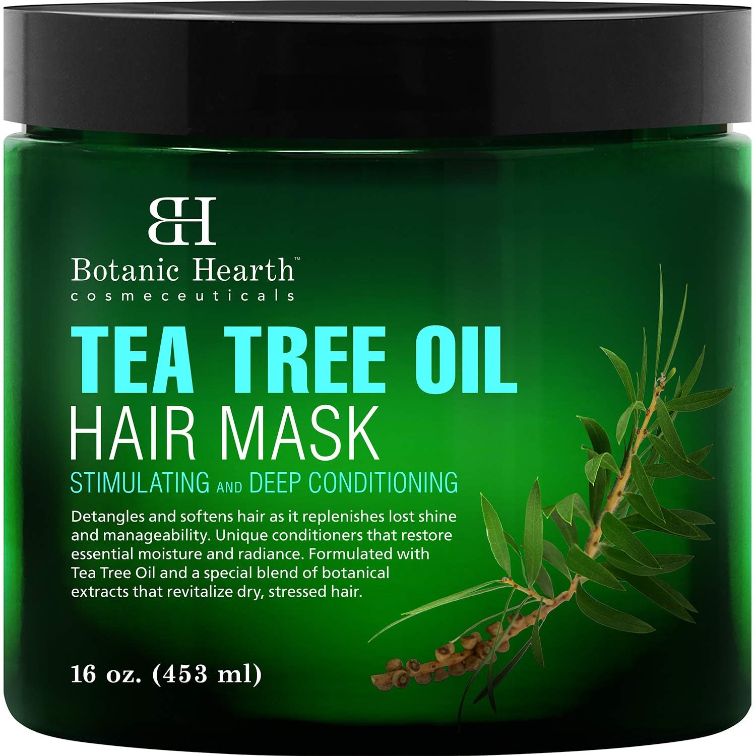 Botanic Hearth Tea Tree Hair Mask & Deep Conditioner | Moisturizes, Strengthens & Scalp Care | 16 Oz