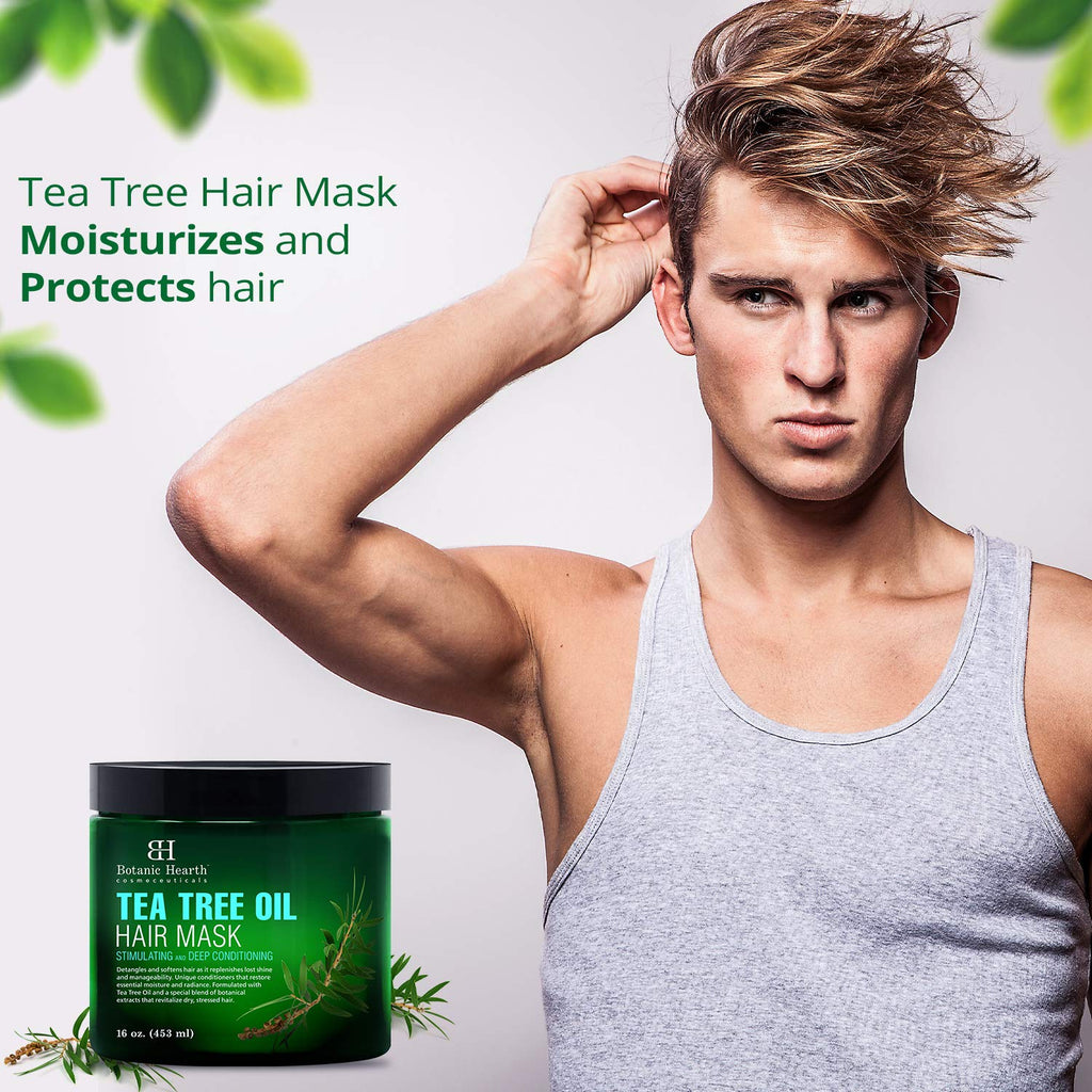 Botanic Hearth Tea Tree Hair Mask & Deep Conditioner | Moisturizes, Strengthens & Scalp Care | 16 Oz