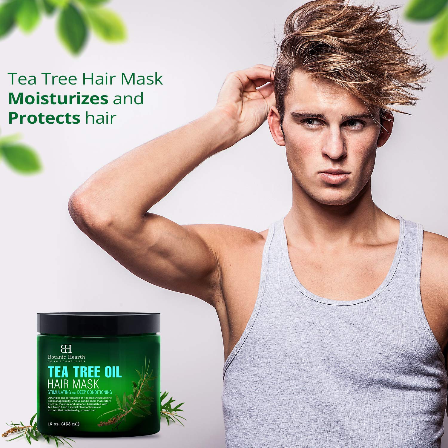 Botanic Hearth Tea Tree Hair Mask & Deep Conditioner | Moisturizes, Strengthens & Scalp Care | 16 Oz