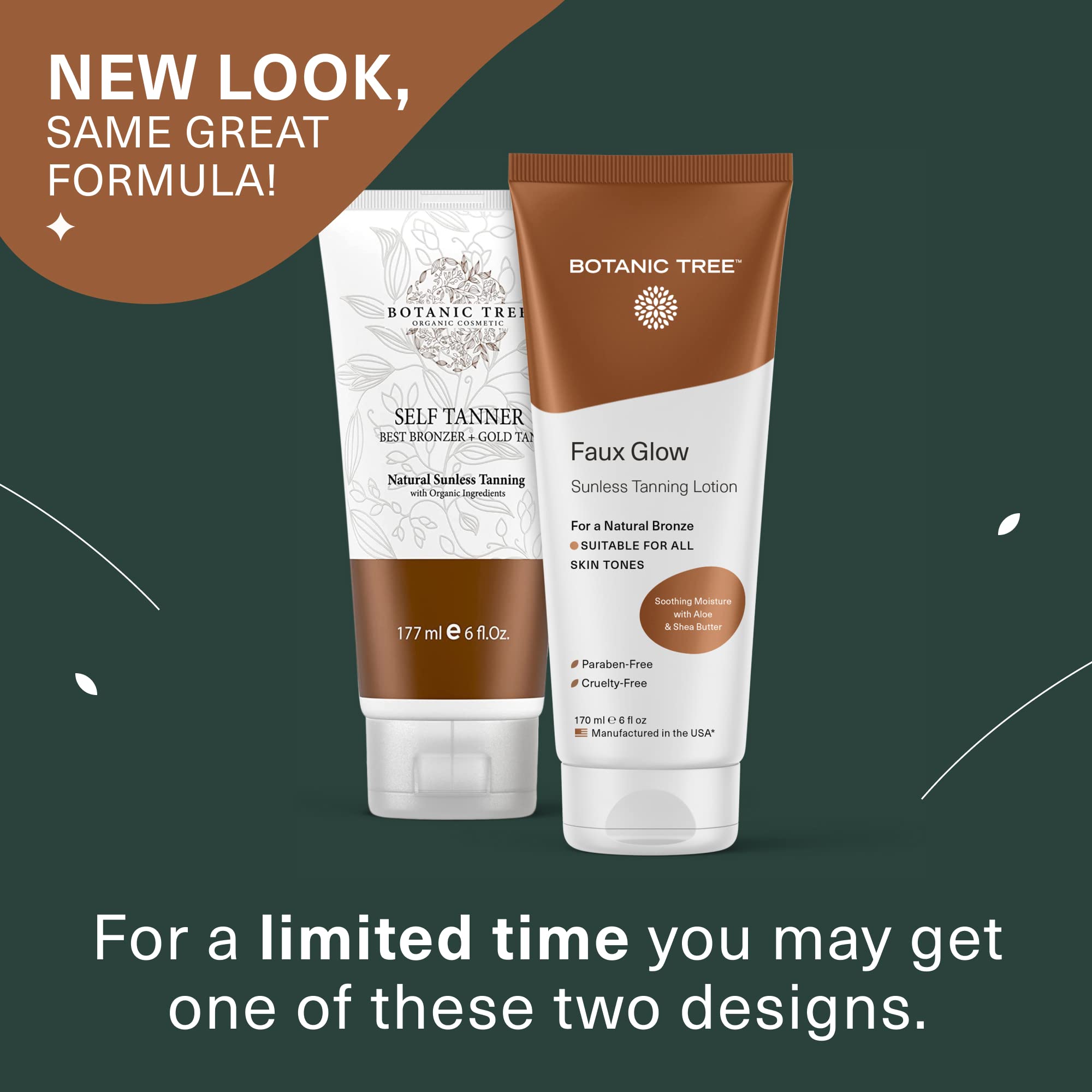 Botanic Tree Self Tanner | Natural Sunless Tanner for Flawless Bronzing
