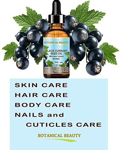 Botanical Beauty Black Currant Seed Oil - 100% Pure, Cold-Pressed Carrier Oil (1 Fl Oz)