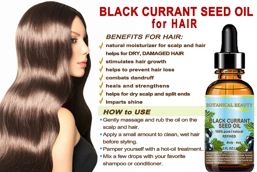 Botanical Beauty Black Currant Seed Oil – 100% Pure, Cold-Pressed Carrier Oil for Skin, Hair, Lip & Nail Care (2 fl oz)