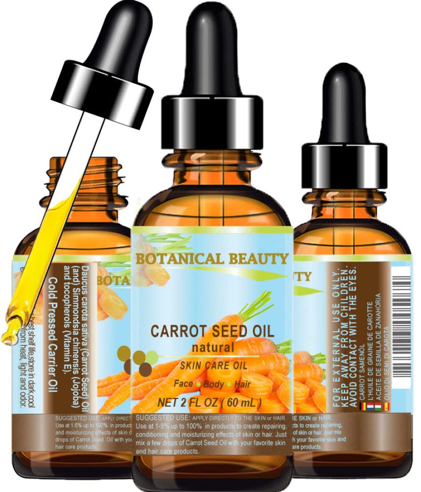 Carrot Seed Oil – 100% Natural, Cold-Pressed Carrier Oil, 60 ml | Botanical Beauty