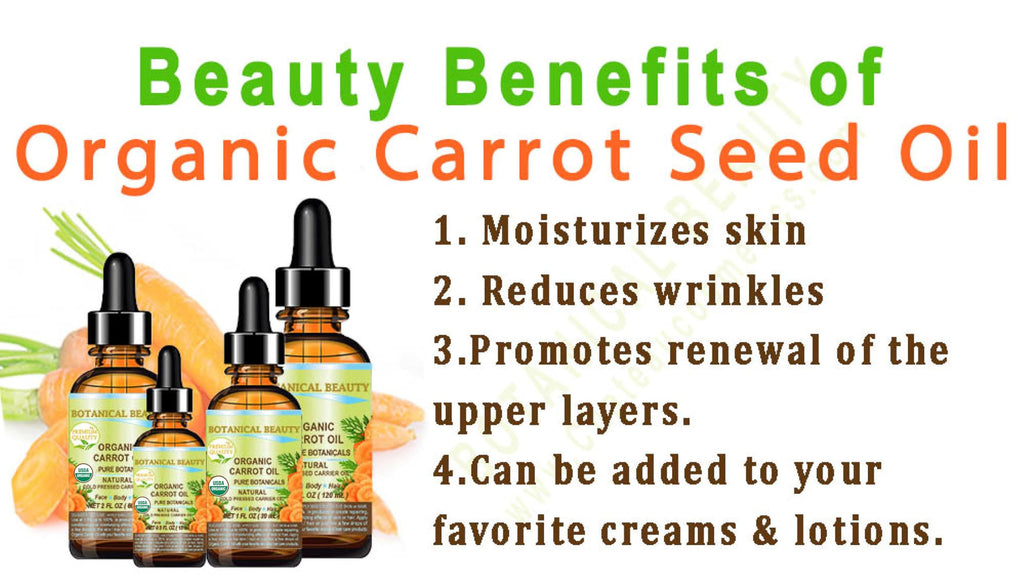 Botanical Beauty Organic Carrot Seed Oil – 100% Pure Virgin Cold-Pressed Carrier Oil (2 Fl Oz)